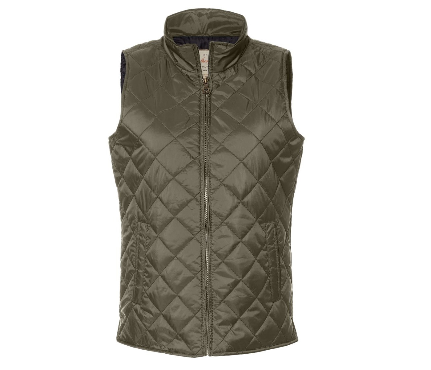 Women's Diamond Quilted Travel Vest - Size: S, Color: Desertmoss, Size: M, Color: Desertmoss, Size: L, Color: Desertmoss, Size: Xl, Color: Desertmoss, Size: 2xl, Color: Desertmoss