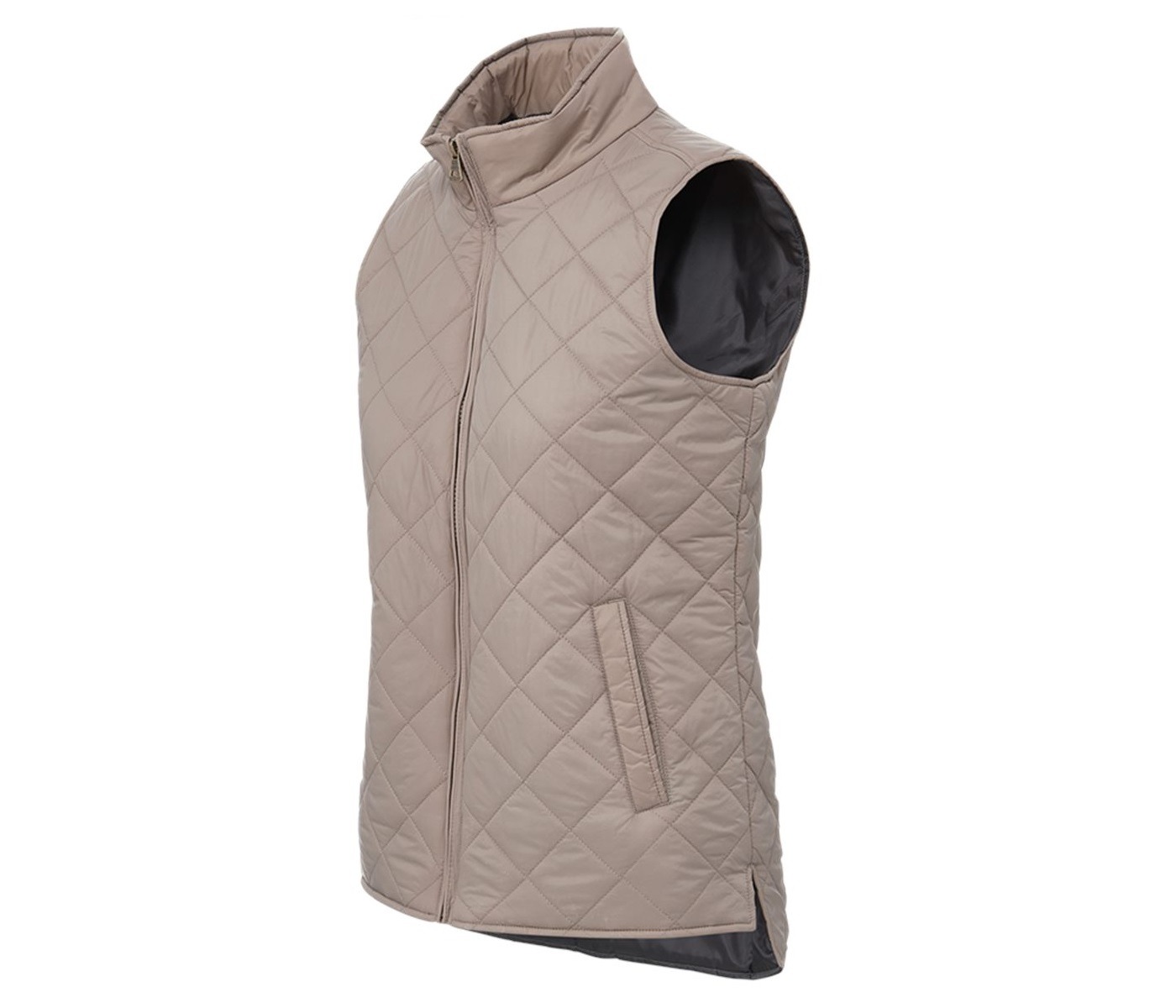 Women's Diamond Quilted Travel Vest - Size: S, Color: Sandstone, Size: M, Color: Sandstone, Size: L, Color: Sandstone, Size: Xl, Color: Sandstone, Size: 2xl, Color: Sandstone